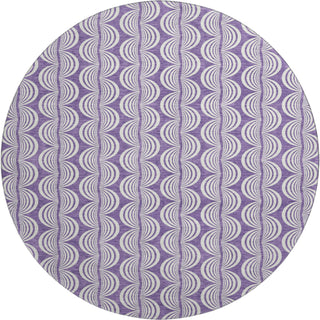 Piper Looms Mayfield Swirls AMF1055 Purple Machine Washable Area Rug Round Main Image