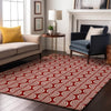Piper Looms Mayfield Swirls AMF1055 Red Machine Washable Area Rug Lifestyle Image Feature