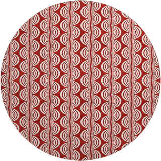 Piper Looms Mayfield Swirls AMF1055 Red Machine Washable Area Rug Round Main Image