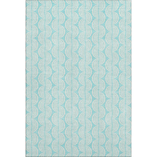 Piper Looms Mayfield Swirls AMF1056 Aqua Machine Washable Area Rug main image