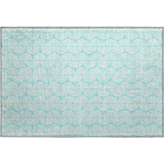 Piper Looms Mayfield Swirls AMF1056 Aqua Machine Washable Area Rug Scatter Main Image