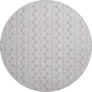 Piper Looms Mayfield Swirls AMF1056 Lavender Machine Washable Area Rug Round Main Image