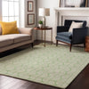 Piper Looms Mayfield Swirls AMF1056 Mint Machine Washable Area Rug Lifestyle Image Feature