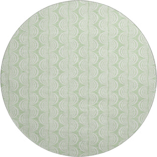 Piper Looms Mayfield Swirls AMF1056 Mint Machine Washable Area Rug Round Main Image