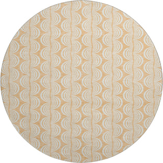 Piper Looms Mayfield Swirls AMF1056 Peach Machine Washable Area Rug Round Main Image