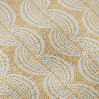 Piper Looms Mayfield Swirls AMF1056 Peach Machine Washable Area Rug Swatch Image