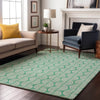 Piper Looms Mayfield Swirls AMF1056 Seafoam Machine Washable Area Rug Lifestyle Image Feature