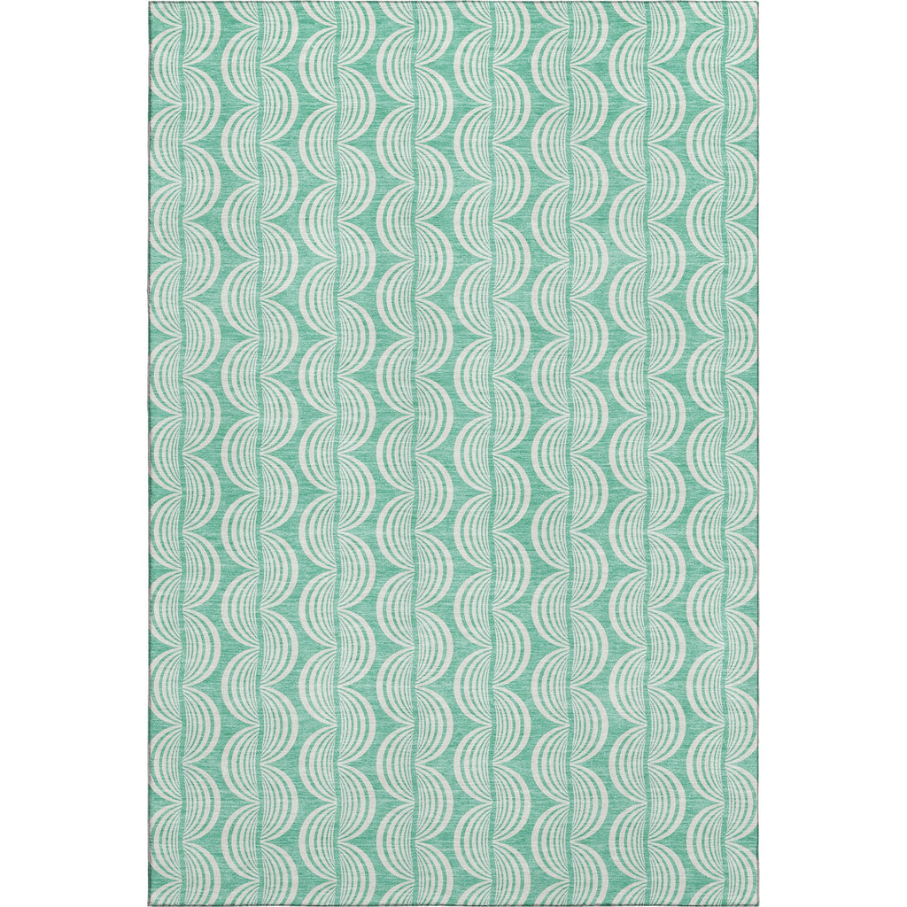 Piper Looms Mayfield Swirls AMF1056 Seafoam Machine Washable Area Rug main image
