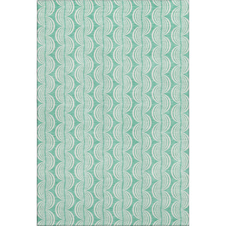 Piper Looms Mayfield Swirls AMF1056 Seafoam Machine Washable Area Rug main image