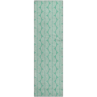 Piper Looms Mayfield Swirls AMF1056 Seafoam Machine Washable Area Rug Runner Main Image