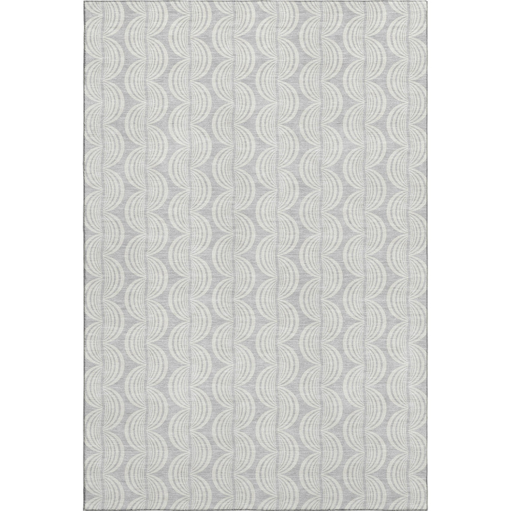 Piper Looms Mayfield Swirls AMF1056 Silver Machine Washable Area Rug main image