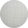 Piper Looms Mayfield Swirls AMF1056 Silver Machine Washable Area Rug Round Main Image