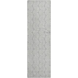 Piper Looms Mayfield Swirls AMF1056 Silver Machine Washable Area Rug Runner Main Image