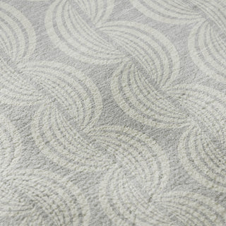 Piper Looms Mayfield Swirls AMF1056 Silver Machine Washable Area Rug Swatch Image