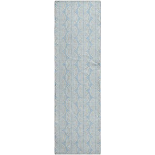Piper Looms Mayfield Swirls AMF1056 Sky Machine Washable Area Rug Runner Main Image