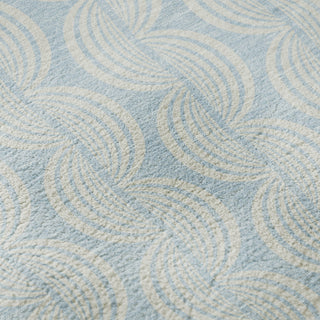 Piper Looms Mayfield Swirls AMF1056 Sky Machine Washable Area Rug Swatch Image