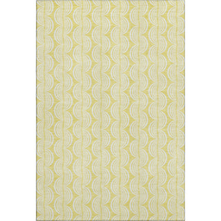 Piper Looms Mayfield Swirls AMF1056 Yellow Machine Washable Area Rug main image