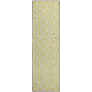 Piper Looms Mayfield Swirls AMF1056 Yellow Machine Washable Area Rug Runner Main Image