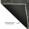 Piper Looms Mayfield Geometric AMF1057 Black Machine Washable Area Rug Backing Image