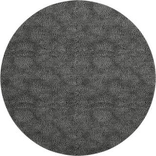 Piper Looms Mayfield Geometric AMF1057 Black Machine Washable Area Rug Round Main Image