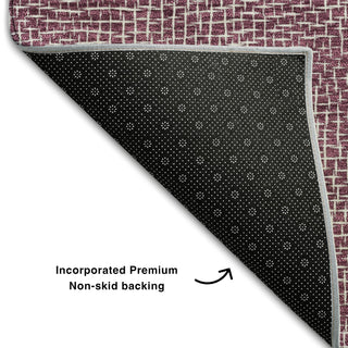 Piper Looms Mayfield Geometric AMF1057 Eggplant Machine Washable Area Rug Backing Image