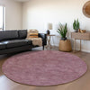 Piper Looms Mayfield Geometric AMF1057 Eggplant Machine Washable Area Rug Round Lifestyle Image Feature