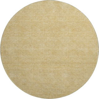 Piper Looms Mayfield Geometric AMF1057 Gold Machine Washable Area Rug Round Main Image