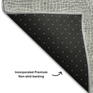 Piper Looms Mayfield Geometric AMF1057 Gray Machine Washable Area Rug Backing Image