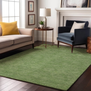 Piper Looms Mayfield Geometric AMF1057 Green Machine Washable Area Rug Lifestyle Image Feature