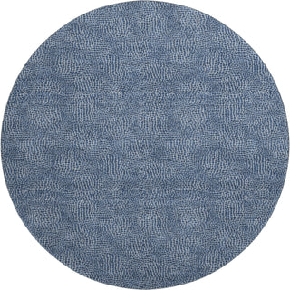 Piper Looms Mayfield Geometric AMF1057 Navy Machine Washable Area Rug Round Main Image