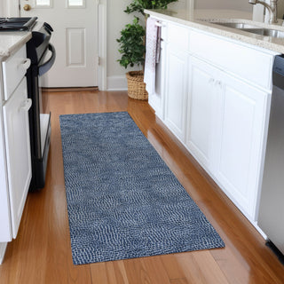 Piper Looms Mayfield Geometric AMF1057 Navy Machine Washable Area Rug Runner Lifestyle Image Feature