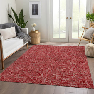 Piper Looms Mayfield Geometric AMF1057 Red Machine Washable Area Rug Lifestyle Image Feature