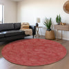 Piper Looms Mayfield Geometric AMF1057 Red Machine Washable Area Rug Round Lifestyle Image Feature