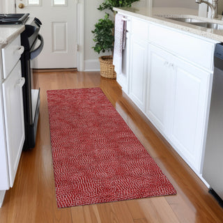 Piper Looms Mayfield Geometric AMF1057 Red Machine Washable Area Rug Runner Lifestyle Image Feature