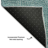 Piper Looms Mayfield Geometric AMF1057 Teal Machine Washable Area Rug Backing Image