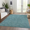 Piper Looms Mayfield Geometric AMF1057 Teal Machine Washable Area Rug Lifestyle Image Feature