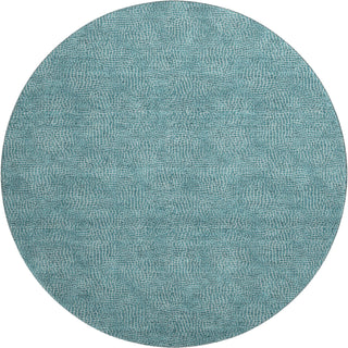 Piper Looms Mayfield Geometric AMF1057 Teal Machine Washable Area Rug Round Main Image