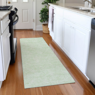 Piper Looms Mayfield Geometric AMF1058 Mint Machine Washable Area Rug Runner Lifestyle Image Feature