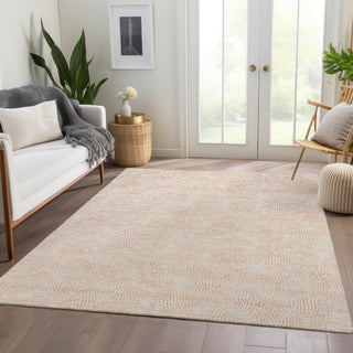 Piper Looms Mayfield Geometric AMF1058 Peach Machine Washable Area Rug Lifestyle Image Feature