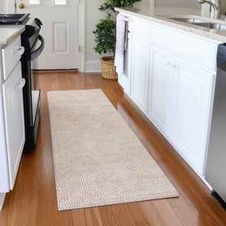 Piper Looms Mayfield Geometric AMF1058 Peach Machine Washable Area Rug Runner Lifestyle Image Feature
