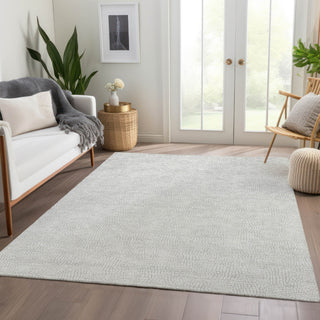Piper Looms Mayfield Geometric AMF1058 Silver Machine Washable Area Rug Lifestyle Image Feature
