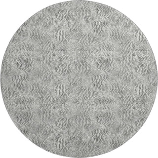 Piper Looms Mayfield Geometric AMF1058 White Machine Washable Area Rug Round Main Image