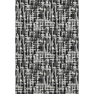 Piper Looms Mayfield Lines AMF1059 Black Machine Washable Area Rug main image