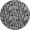 Piper Looms Mayfield Lines AMF1059 Black Machine Washable Area Rug Round Main Image