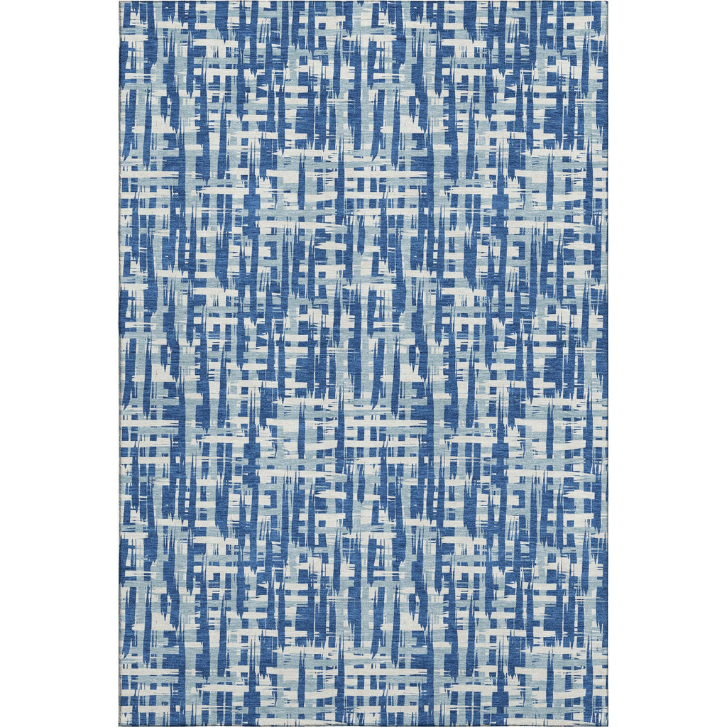 Piper Looms Mayfield Lines AMF1059 Blue Machine Washable Area Rug main image