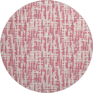 Piper Looms Mayfield Lines AMF1059 Blush Machine Washable Area Rug Round Main Image