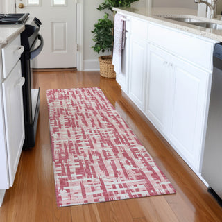 Piper Looms Mayfield Lines AMF1059 Blush Machine Washable Area Rug Runner Lifestyle Image Feature