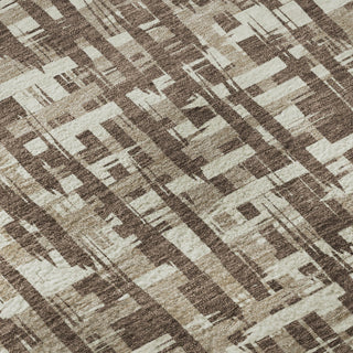 Piper Looms Mayfield Lines AMF1059 Brown Machine Washable Area Rug Swatch Image