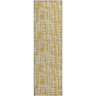 Piper Looms Mayfield Lines AMF1059 Gold Machine Washable Area Rug Runner Main Image
