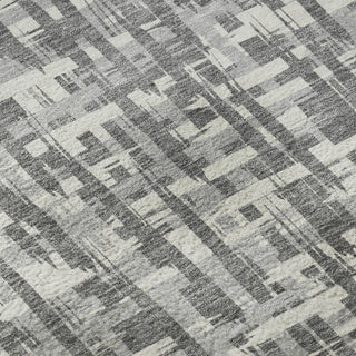 Piper Looms Mayfield Lines AMF1059 Gray Machine Washable Area Rug Swatch Image